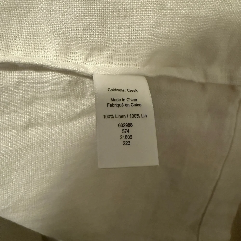 $128 Coldwater Creek Women's Boyfriend 2 Button Blazer Jacket White Size XL NWOT - Picture 4 of 10